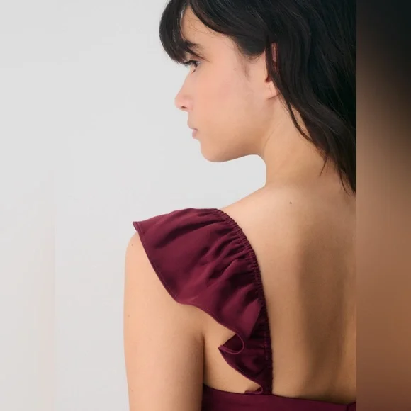 NWT Wilfred Magnate Satin Dress in Cordovan 🌹 • US 4 • Aritzia - Picture 9 of 13